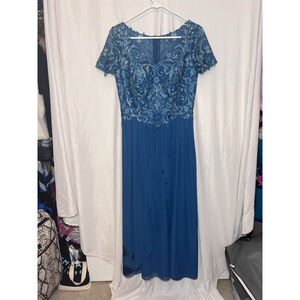 JJ’s House Dress - Blue Mother Of The Bride Dress With Beading
